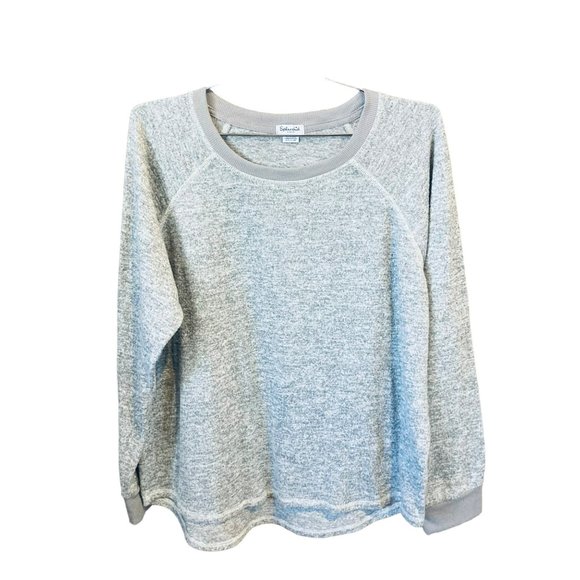 Splendid Tops - Splendid Gray Crew Neck Long Sleeve Sweatshirt Size L